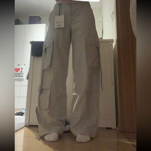 Gray Cargo pants Pull & Bear
